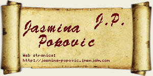 Jasmina Popović vizit kartica